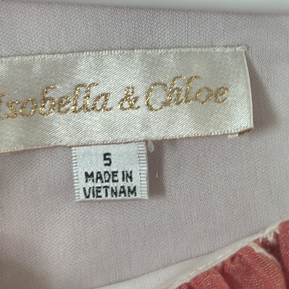 Isobella & Chloe Charming Red Dress embroidery ruffles lace polkadots size 5 - Picture 4 of 6